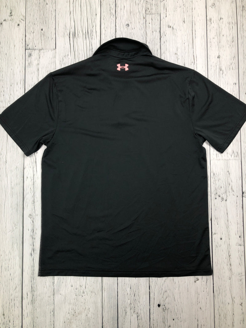 Under Armour black grey golf shirt - His L