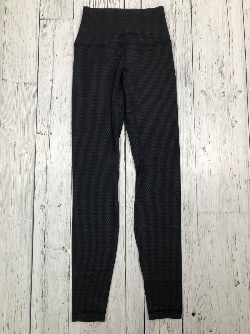 lululemon black patterned leggings - Hers XS/2
