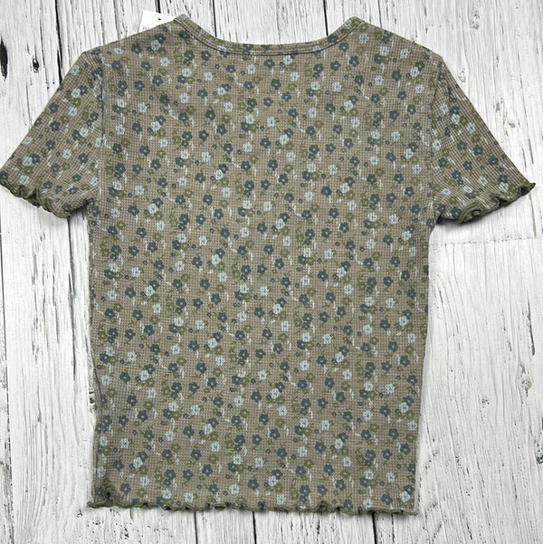 American Eagle grey/blue floral t shirt - Hers XXS