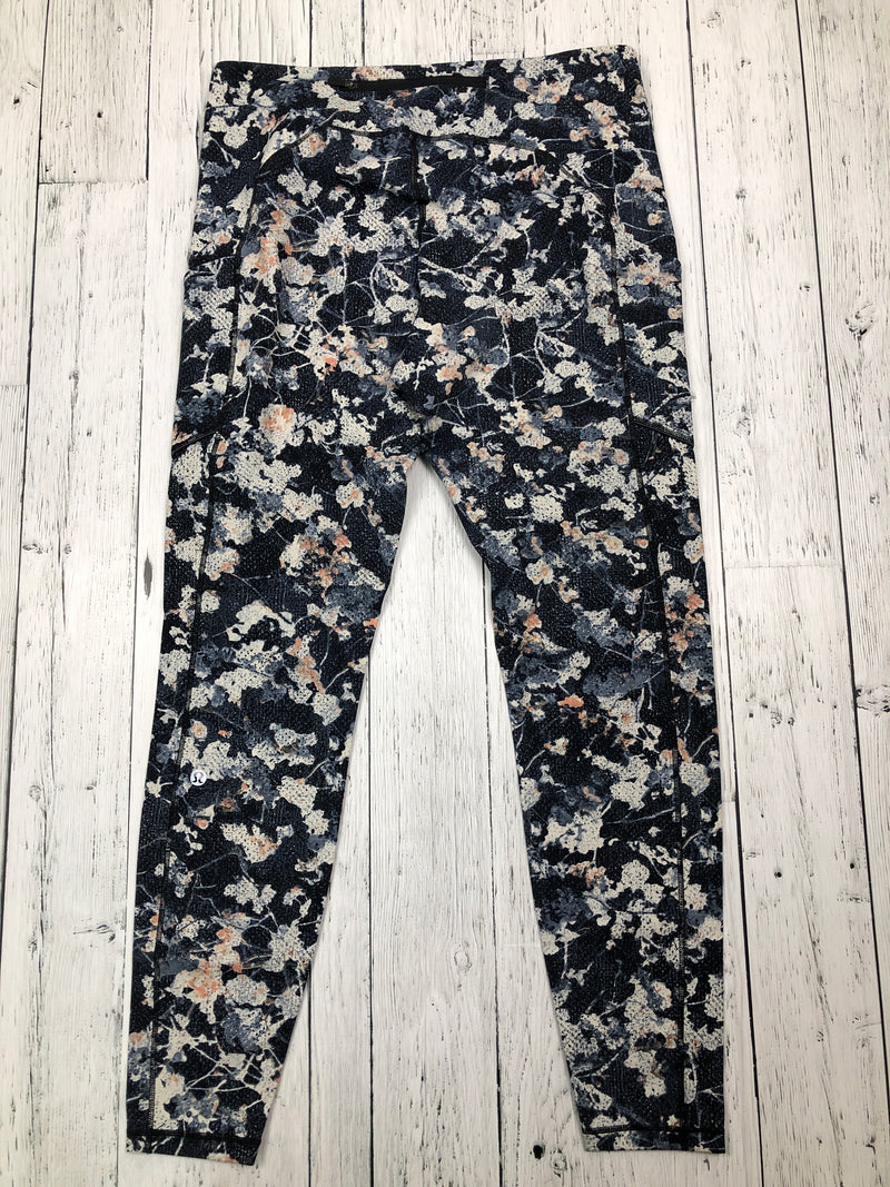 lululemon blue and white leggings - Hers 12/L