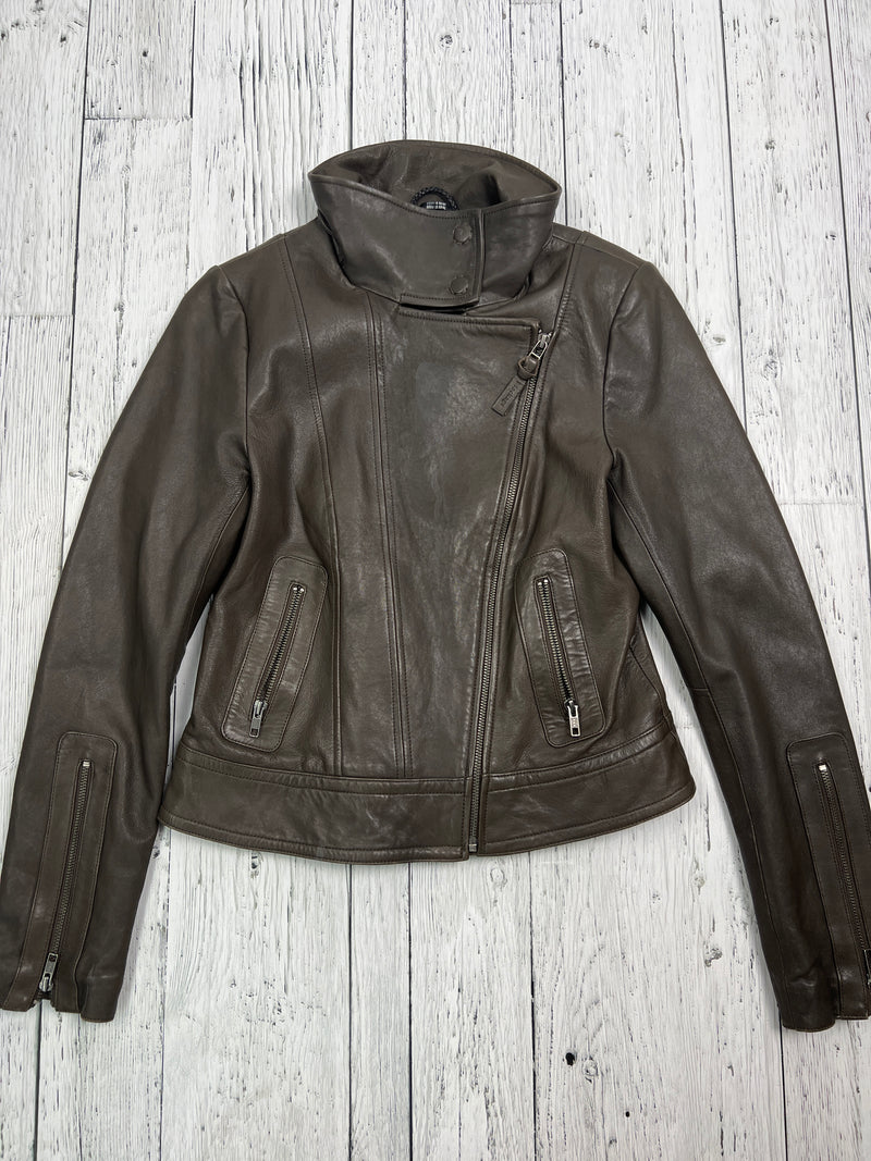 Mackage brown leather jacket - Hers M