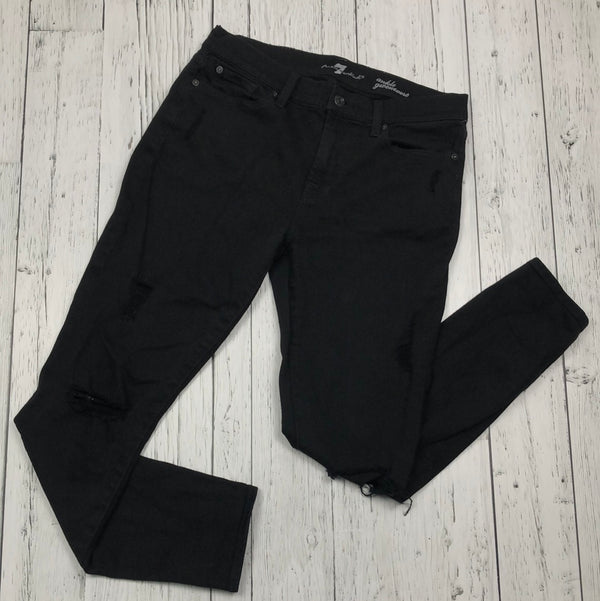 7 For All Mankind black ankle jeans- Hers S/28