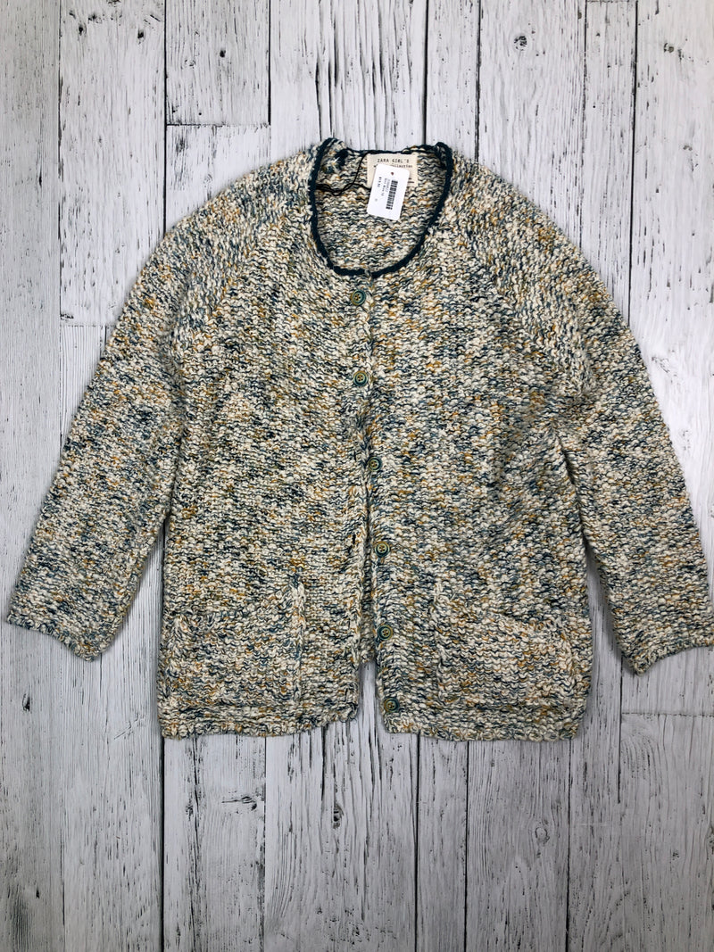 Zara whit knitted button up sweater - Girls 12