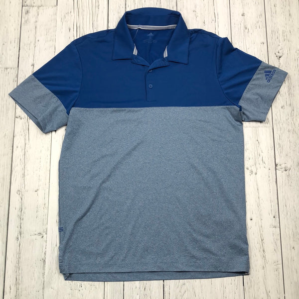 Adidas blue patterned golf shirt - His S