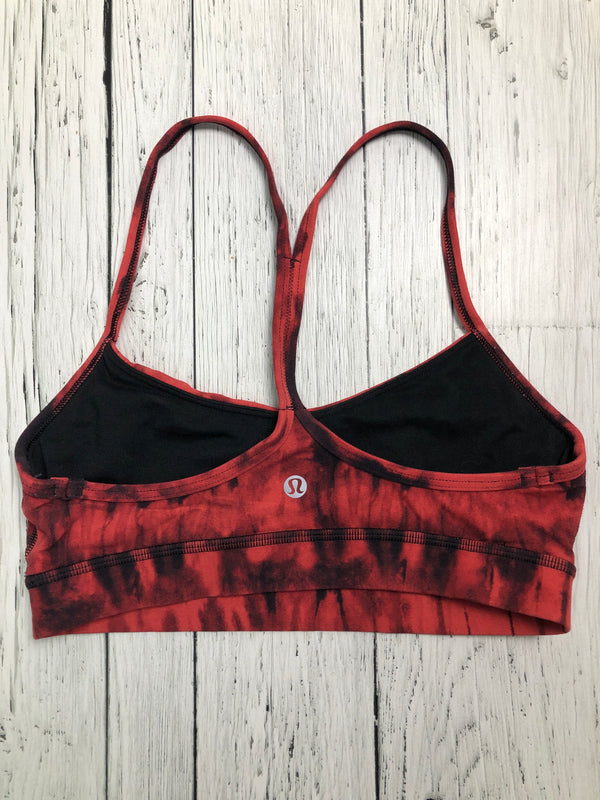 lululemon red black patterned sports bra - Hers S/6
