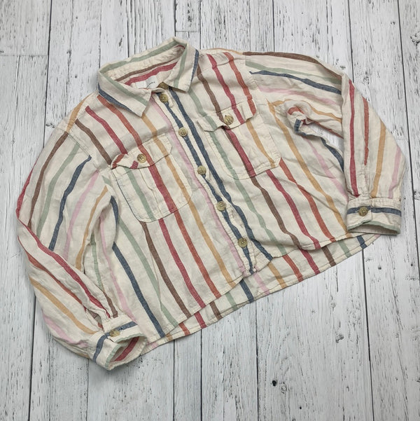 American eagle white striped shirt - Hers M