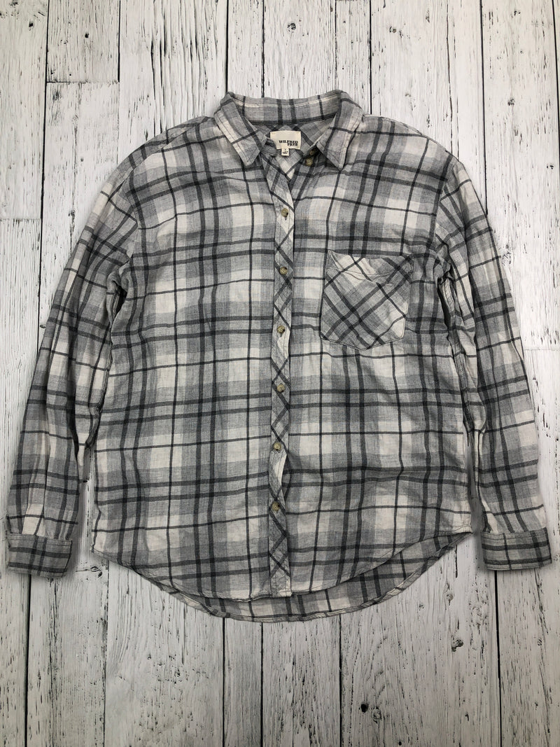 Wilfred Free Aritzia grey plaid flannel - Hers S