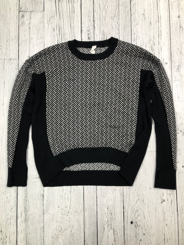 lululemon black white patterned sweater - Hers S/6