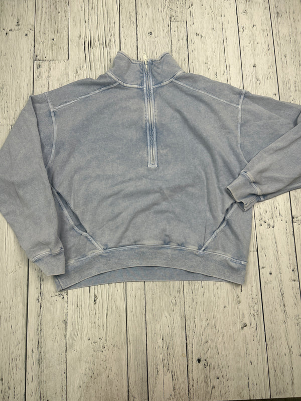 American Eagle blue half zip hoodie - Hers M