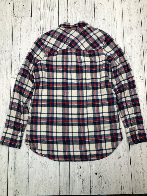 J.crew blue white red plaid flannel - Hers XS/0