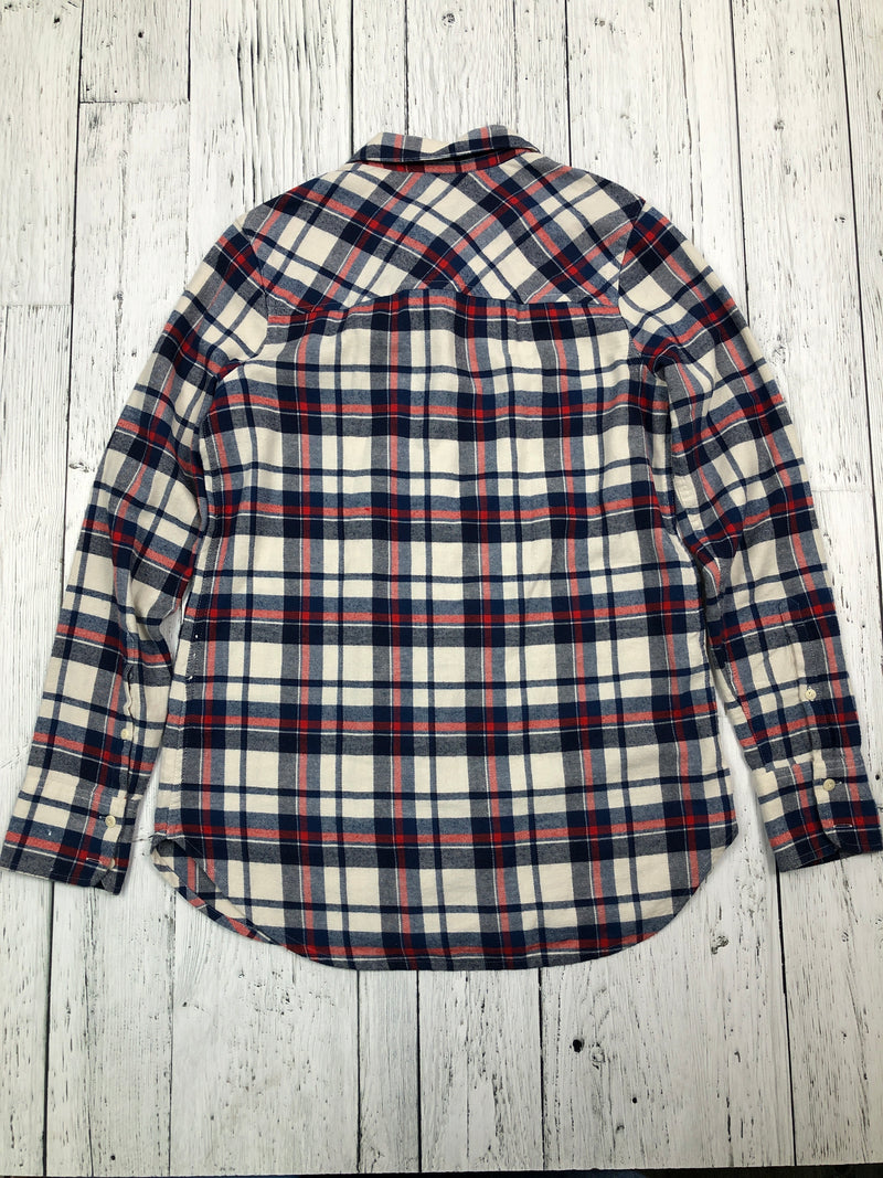 J.crew blue white red plaid flannel - Hers XS/0