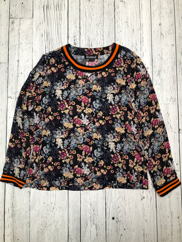 Rdalamal black floral shirt - Hers M/8