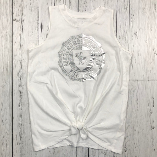 Abercrombie kids white graphic tank top - Girls 13/14