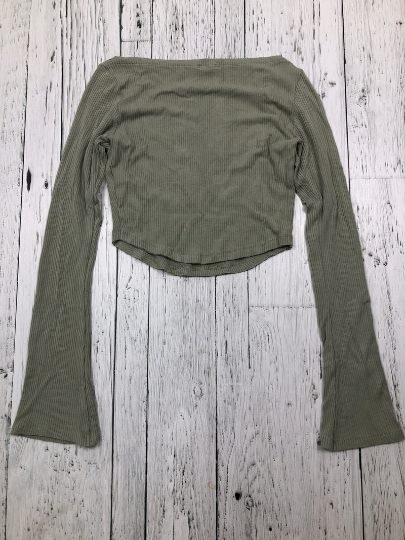 Garage green cropped shirt - Hers XS