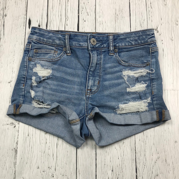 American Eagle distressed blue jean shorts - Hers S/4