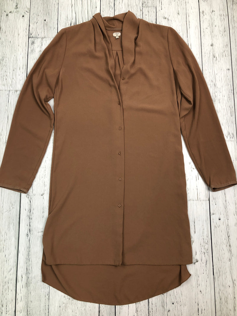 Wilfred Aritzia brown dress