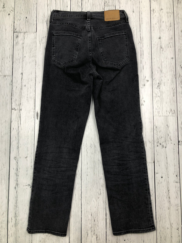 Denim Forum high rise straight black jeans - Hers XS/24