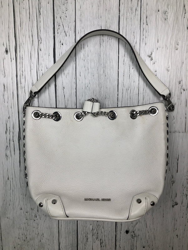Micheal Kors Alanis Pebbled white Leather & silver purse - Hers