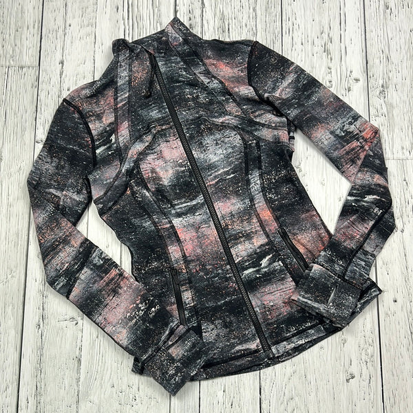 lululemon black pink patterned sweater - Hers S/6