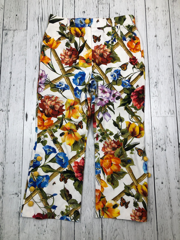 Dolce & Gabanna white floral patterned pants - Hers M/44/10