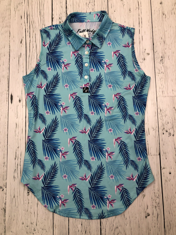 Full Wedge blue patterned golf tank top - Hers M