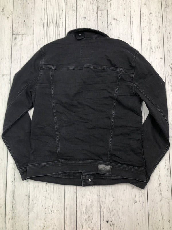 Hollister black denim jacket - Hers M