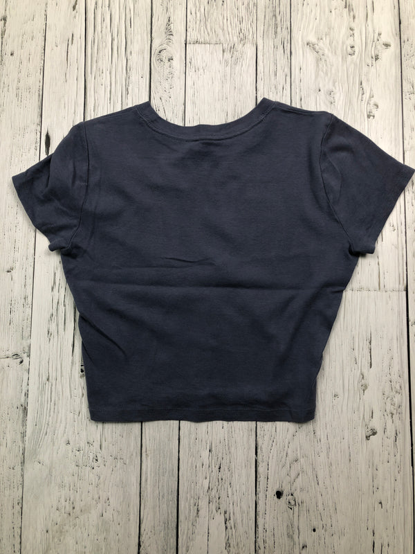 Hollister grey cropped t-shirt - Hers M