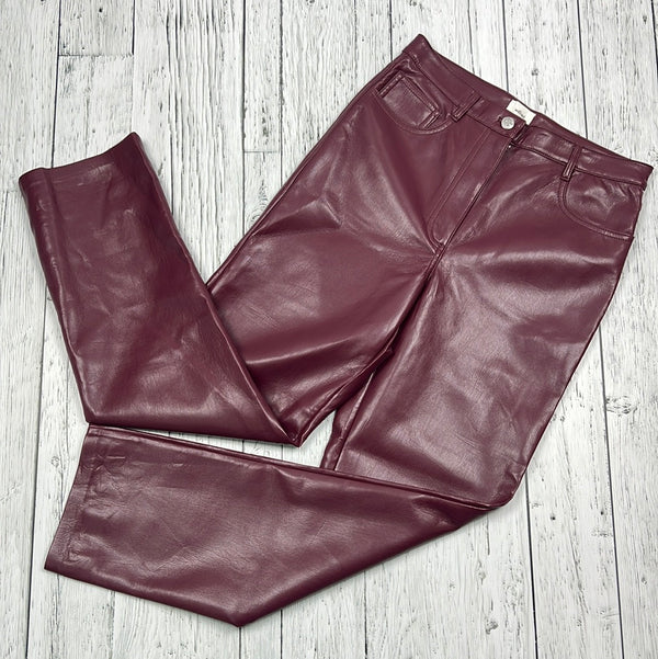Wilfred burgundy leather pants - Hers M/8