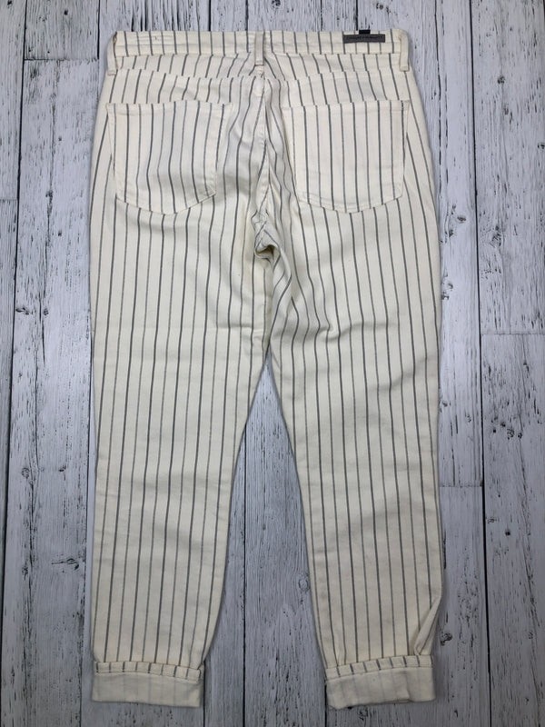 Citizens of Humanity rocket crop high rise skinny white black striped jeans - Hers M/30