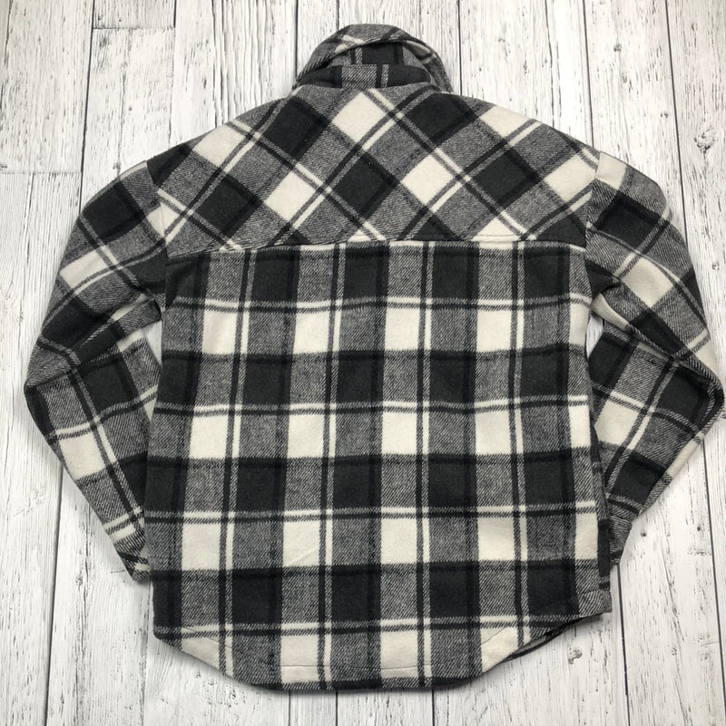 Garage black white plaid shacket - Hers XS