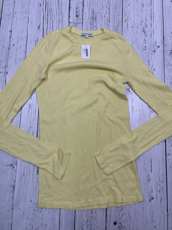 Cotton Citizen ribbed yellow long sleeve shirt - Hers S
