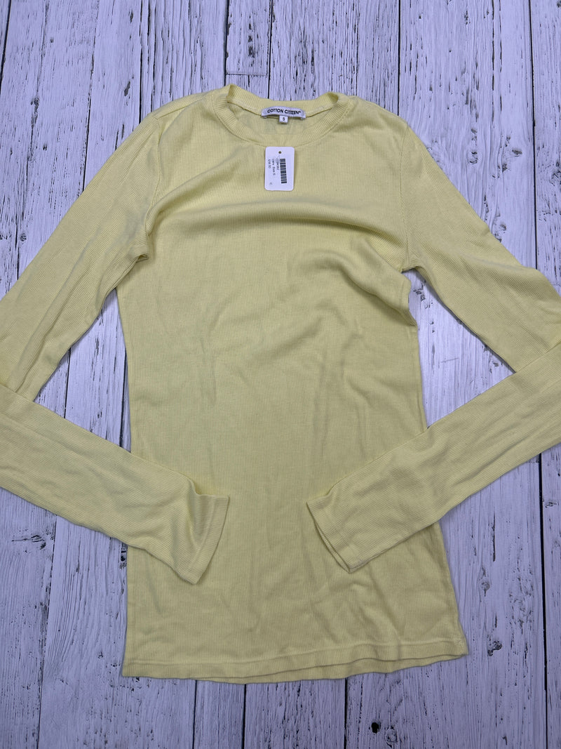 Cotton Citizen ribbed yellow long sleeve shirt - Hers S