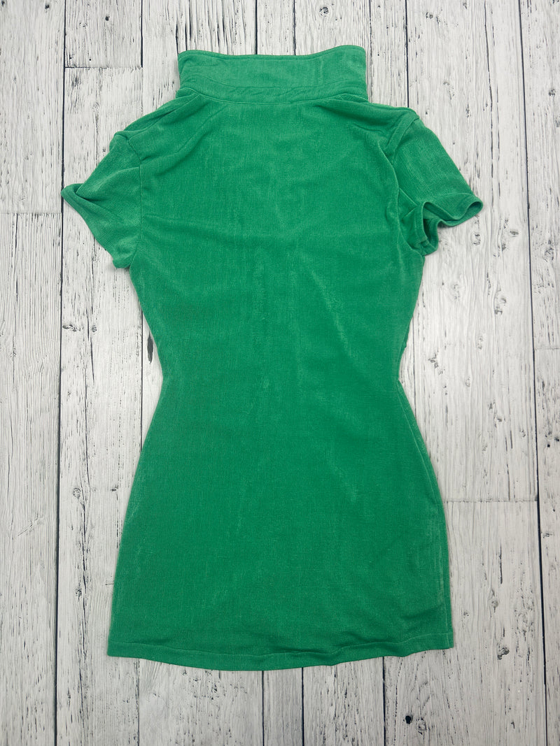 With Jean green button up dress - Hers XS