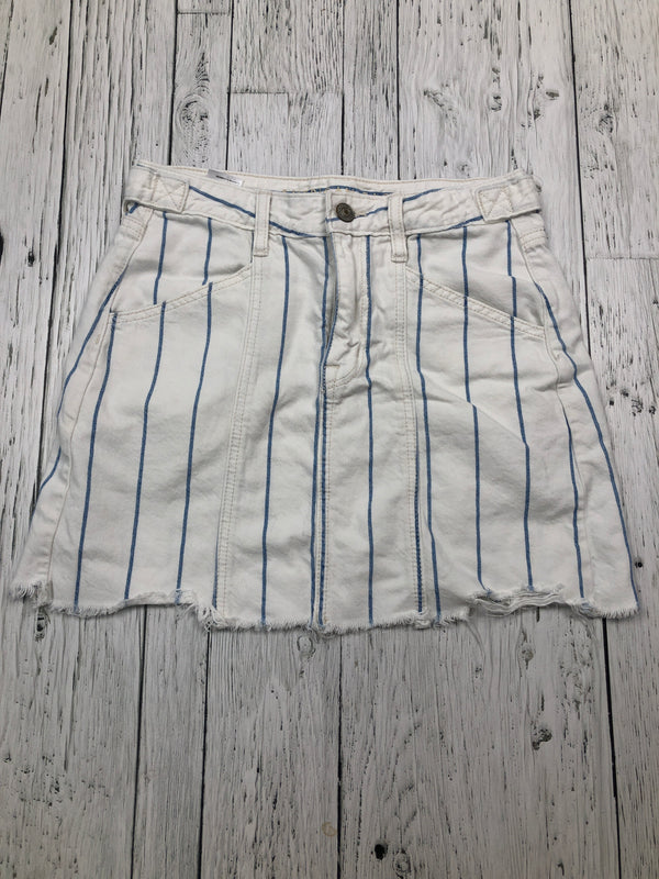 American Eagle white blue striped skirt - Hers XS/0