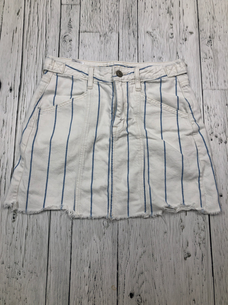 American Eagle white blue striped skirt - Hers XS/0