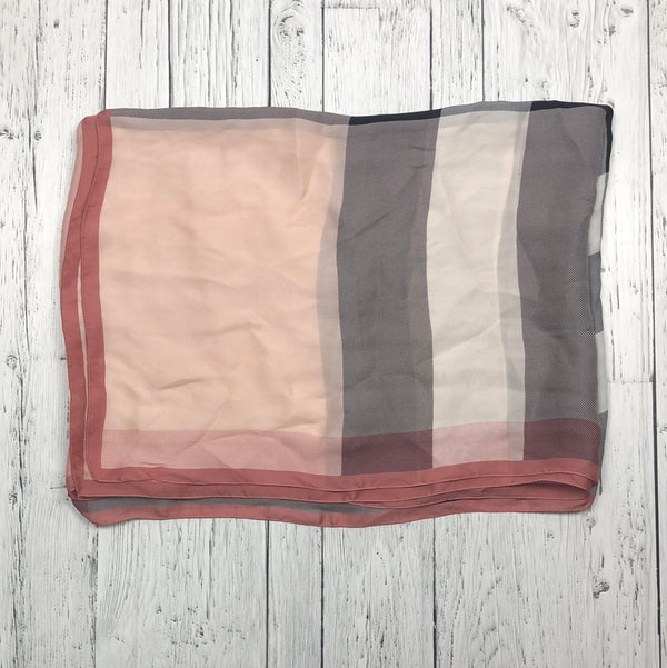 Burberry pink black patterned scarf - Hers OS