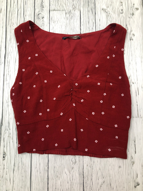 Abercrombie&Fitch red white patterned tank top - Hers M