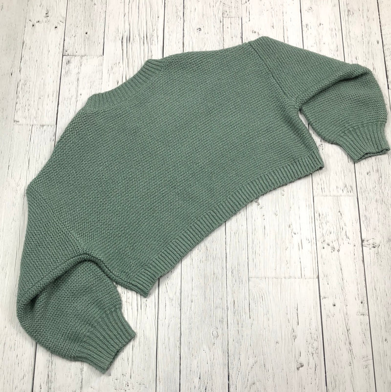 Garage green knitted cropped sweater - Hers L