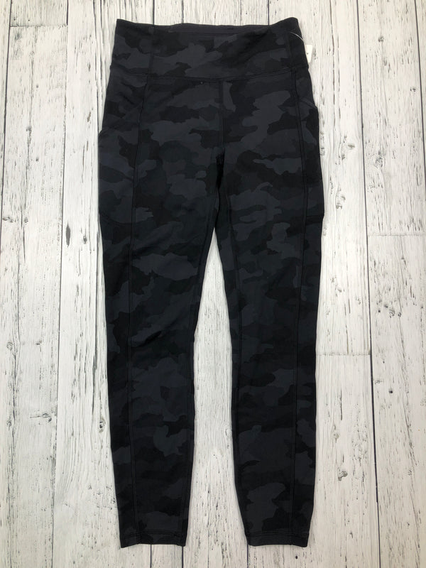 lululemon black patterned leggings - Hers S/6