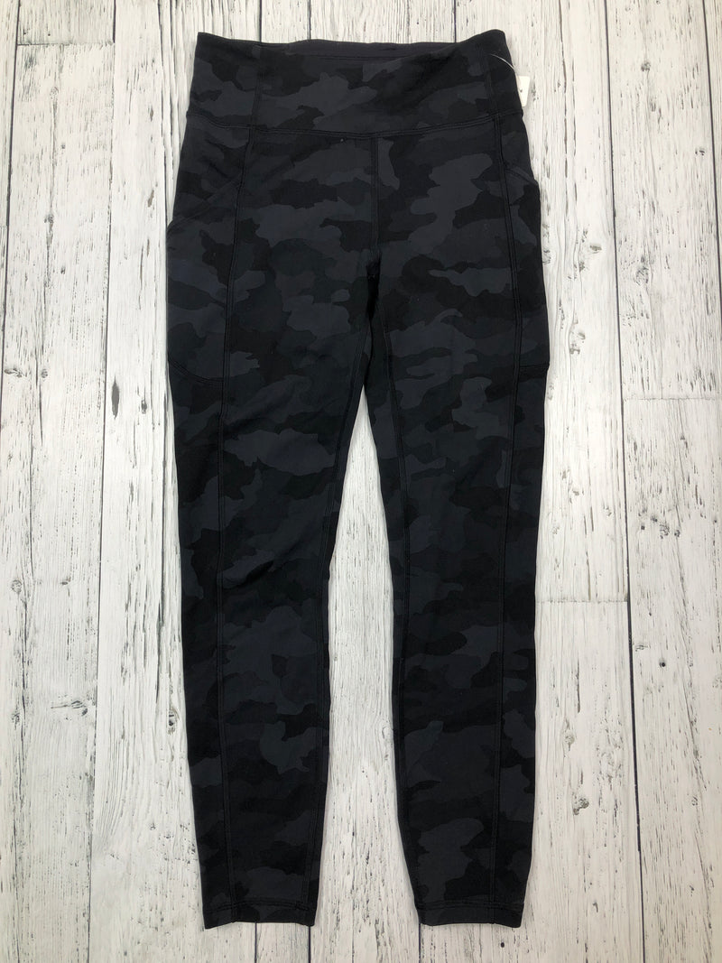 lululemon black patterned leggings - Hers S/6