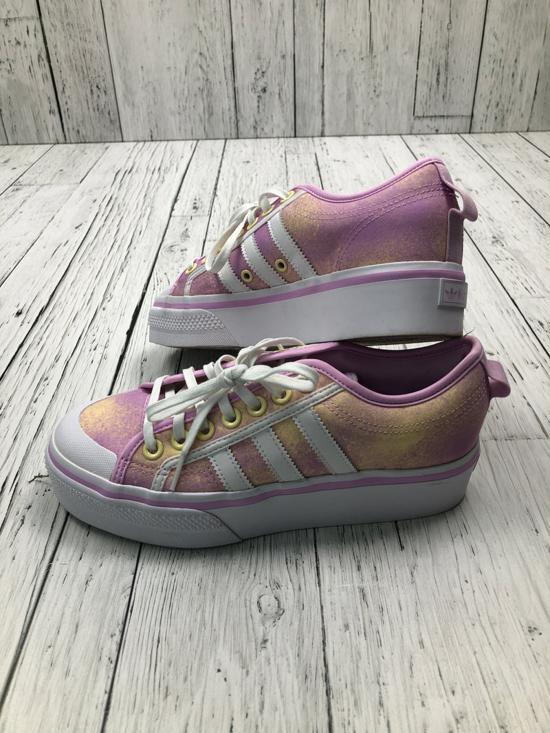 Adidas purple yellow patterned shoes - Hers 8