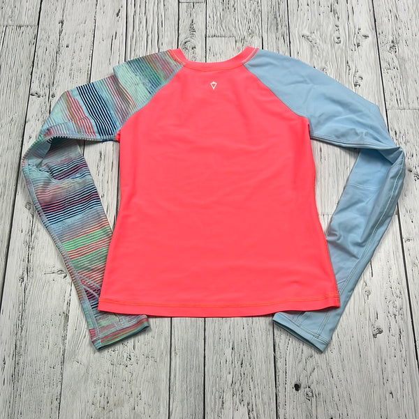 ivivva pink blue patterned shirt - Girls 10
