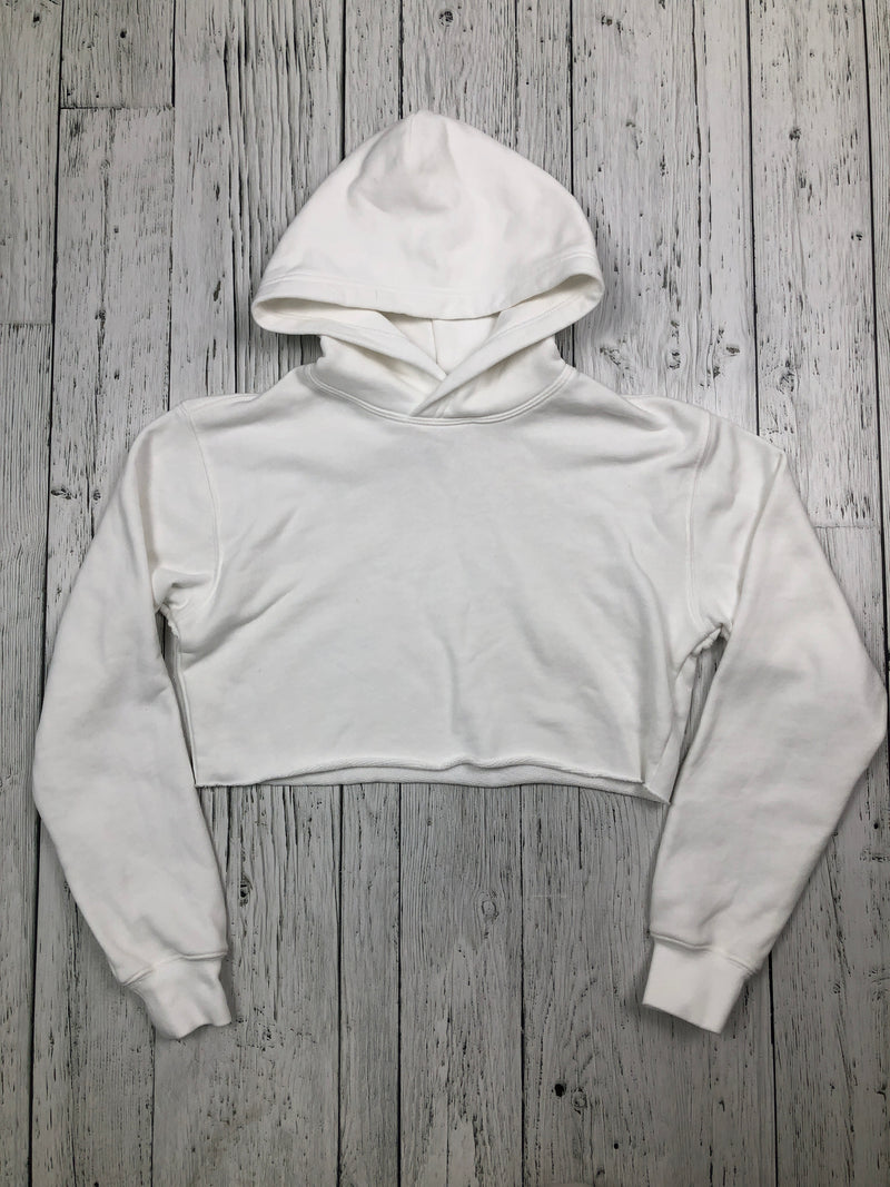 TNA Aritzia white cropped hoodie - Hers XXS