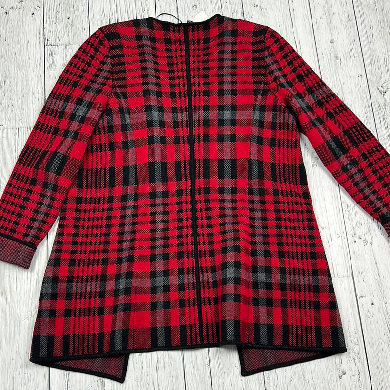 Talbots red plaid cardigan - Hers S