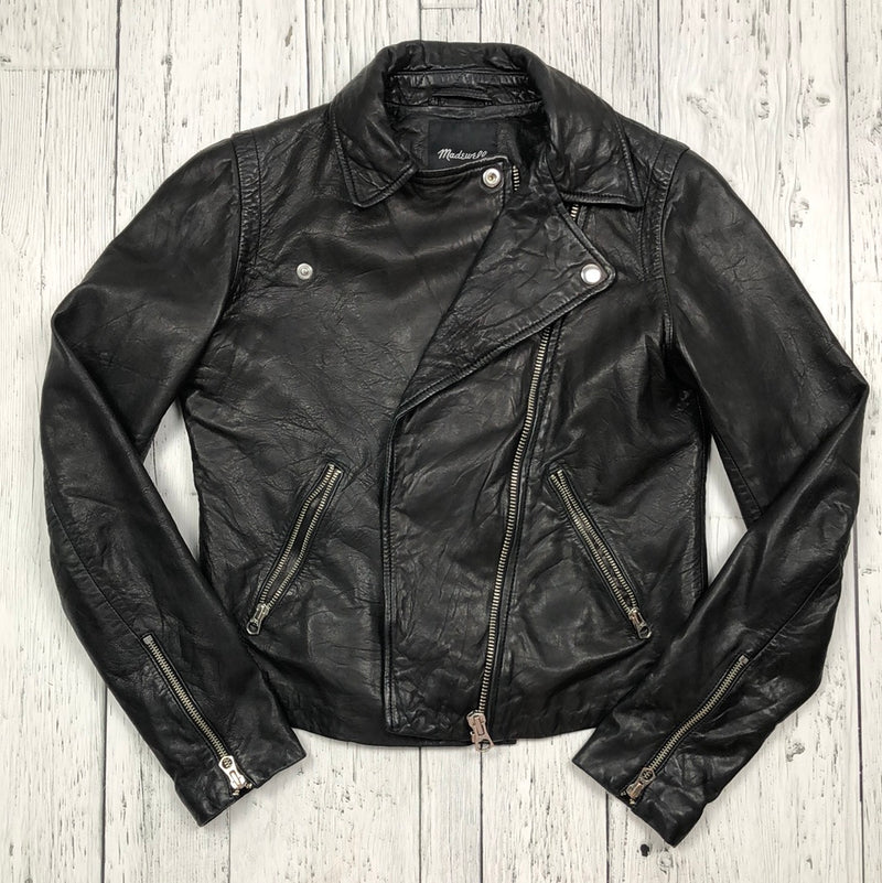 Madesell black leather jacket - Hers S