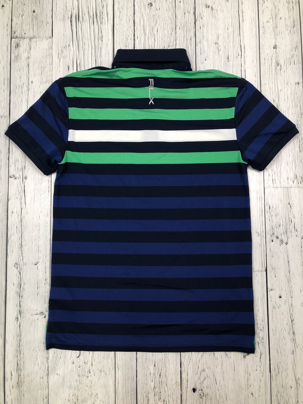 Ralph Lauren blue green black striped golf shirt - His S