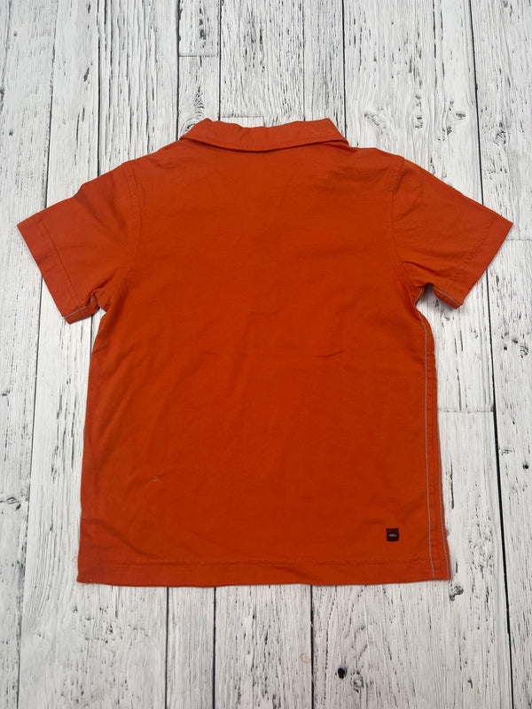 Tea orange graphic collared shirt - Boys 7