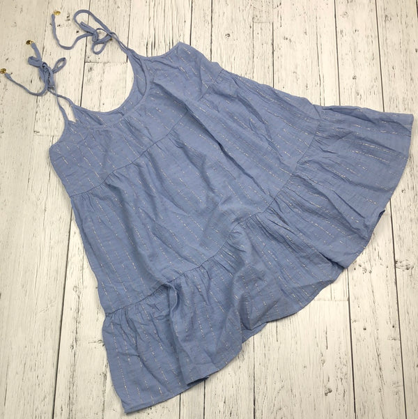 Aerie blue gold striped dress - Hers S