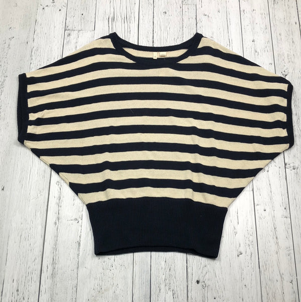 Moth white black striped shirt - Hers M