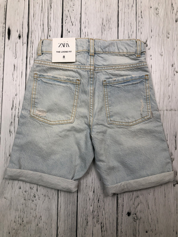 Zara blue distressed loose fit denim shorts - Boys 8